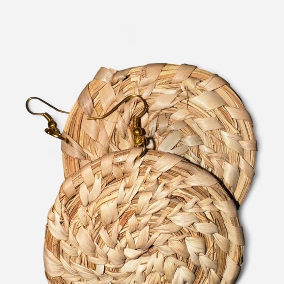 Natural Woven Earrings - Picture 2 of 2